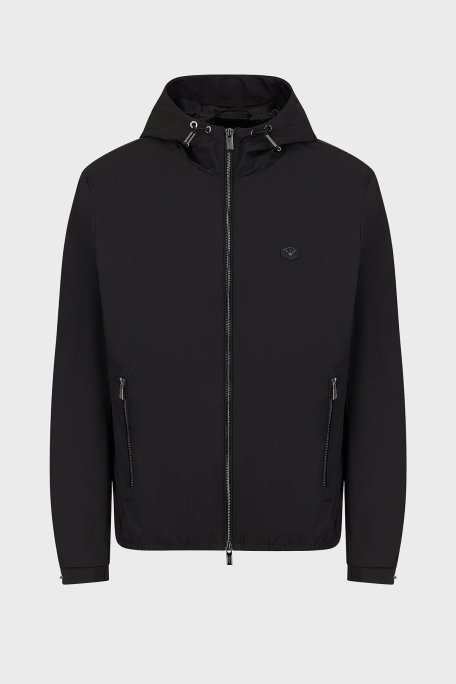 Emporio Armani Suya Dayanıklı Regular Fit Kapüşonlu Erkek Mont 8N1BQ0 1NZQZ 0999 SİYAH - 6