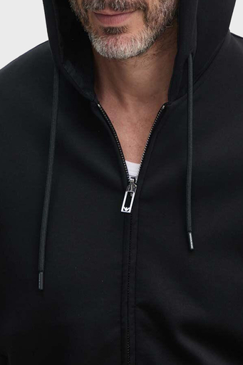 Emporio Armani Suya Dayanıklı Streç Pamuklu Çift Taraflı Bomber Erkek Ceket 6D1MD3 1JHSZ 0999 SİYAH - 12