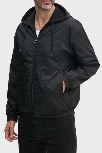 Emporio Armani Suya Dayanıklı Streç Pamuklu Çift Taraflı Bomber Erkek Ceket 6D1MD3 1JHSZ 0999 SİYAH - 14