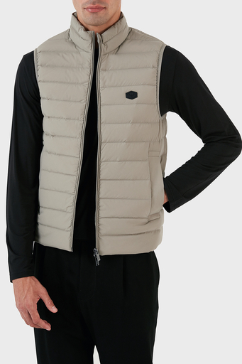 Emporio Armani Suya ve Soğuğa Dayanıklı Kuş Tüyü Dolgulu Slim Fit Erkek Yelek 8N1BQ1 1NLRZ 0643 GRİ - 4