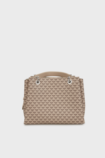 Emporio Armani Tamamı Logolu Çıkarılabilir Askılı Bayan Çanta Y3D159 YWS0E F1075 EKRU - 2