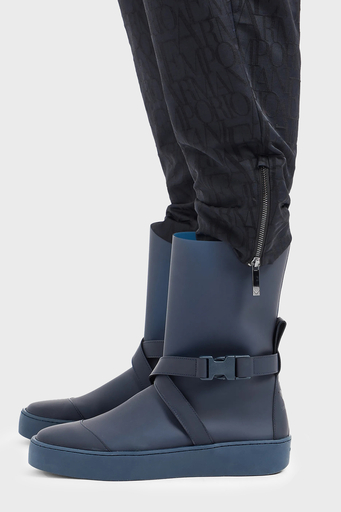 Emporio Armani Yün Karışımlı Regular Fit Yüksek Bel Boru Paça Bayan Pantolon 6D2P62 2NGGZ 0999 SİYAH - 5