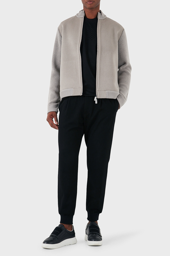 Emporio Armani Yünlü Regular Fit Dik Yaka Erkek Hırka 6D1BY2 1MF9Z 0628 GRİ - 3