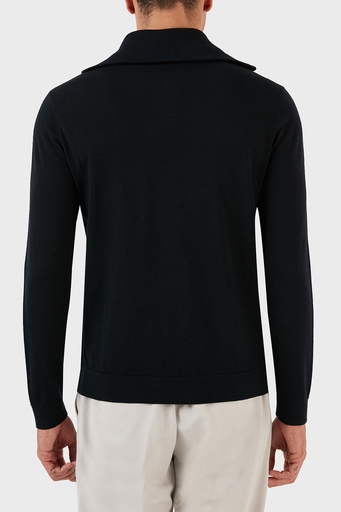 Emporio Armani Yünlü Regular Fit Fermuarlı Dik Yaka Erkek Kazak 6R1MXF 1MNFZ F904 LACİVERT - 2
