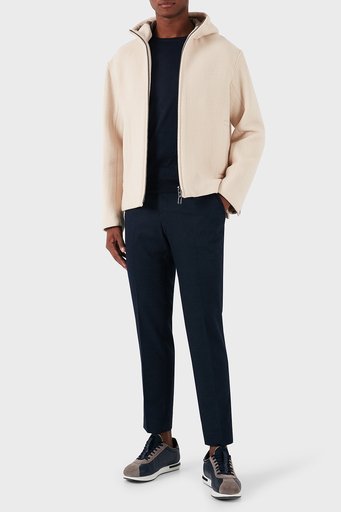 Emporio Armani Yünlü Regular Fit Kapüşonlu Erkek Ceket 6D1B96 1NVAZ 0128 EKRU - 3