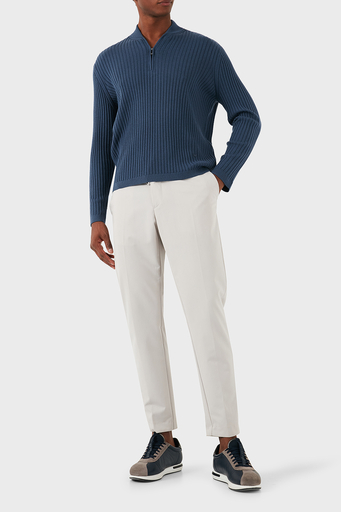 Emporio Armani Yünlü Regular Fit Kolej Yaka Dokuma Erkek Kazak 6D1MXP 1MKDZ 09T6 LACİVERT - 3