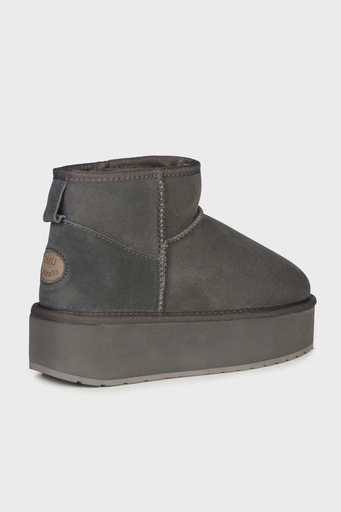EMU Australia Stinger Micro Flatform Hakiki Deri Suya Dayanıklı Bayan Bot W13082 CHR ANTRASİT - 4