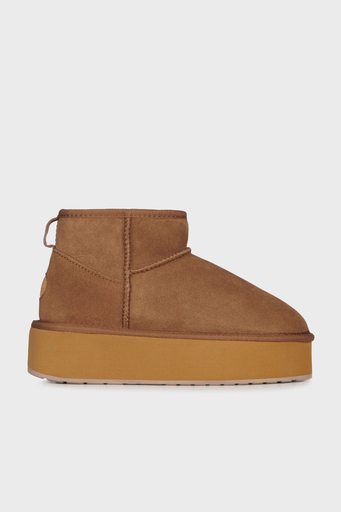 EMU Australia Stinger Micro Flatform Hakiki Deri Suya Dayanıklı Bayan Bot W13082 CST TABA - 1