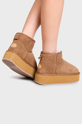 EMU Australia Stinger Micro Flatform Hakiki Deri Suya Dayanıklı Bayan Bot W13082 CST TABA - 9