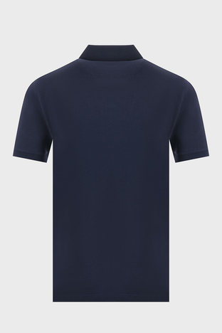 Etro - Etro % 100 Pamuk Regular Fit Düğmeli Erkek Polo Yaka T Shirt MRMD0005 AC274 B0387 LACİVERT (1)