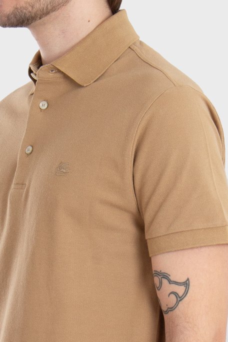 Etro %100 Pamuk Regular Fit Düğmeli Erkek Polo Yaka T Shirt MRMD0005 AC274 M2899 BEJ - 4