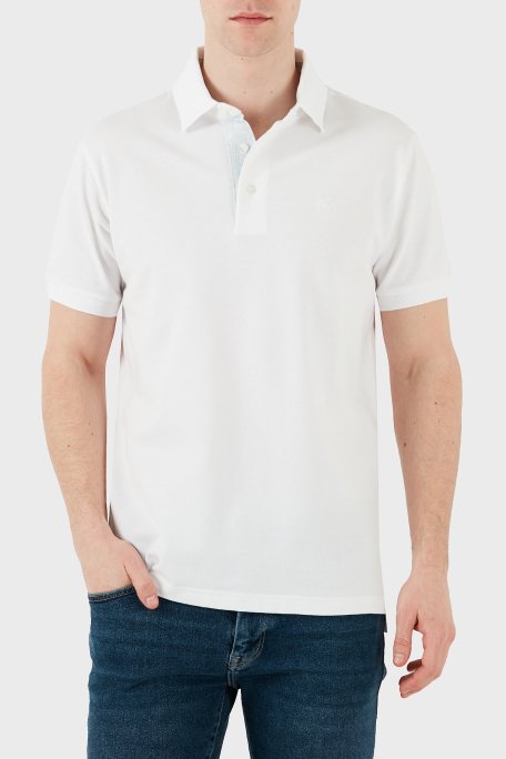 Etro % 100 Pamuk Regular Fit Düğmeli Erkek Polo Yaka T Shirt MRMD0005 AC274 W0800 BEYAZ - 1