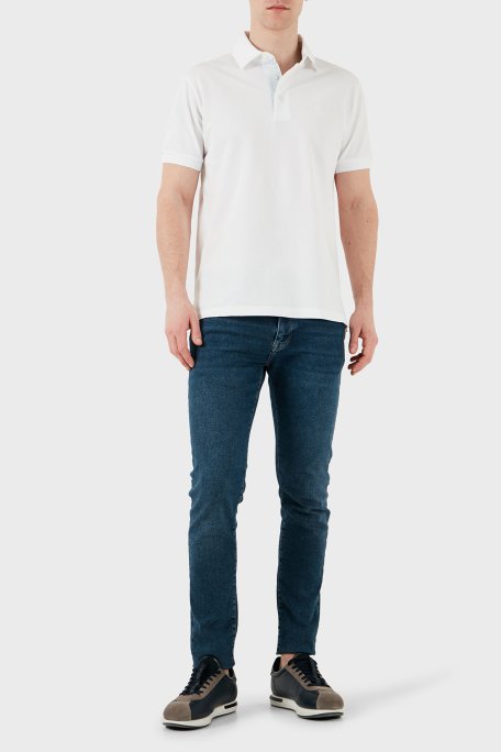 Etro % 100 Pamuk Regular Fit Düğmeli Erkek Polo Yaka T Shirt MRMD0005 AC274 W0800 BEYAZ - 2