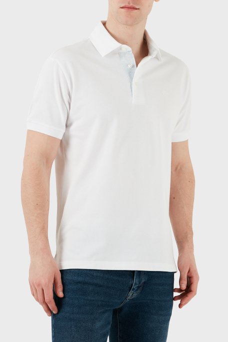 Etro % 100 Pamuk Regular Fit Düğmeli Erkek Polo Yaka T Shirt MRMD0005 AC274 W0800 BEYAZ - 4