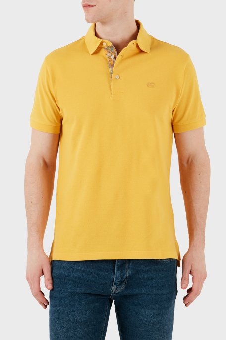 Etro % 100 Pamuk Regular Fit Düğmeli Erkek Polo Yaka T Shirt MRMD0005 AJ266 A0968 SARI - 1