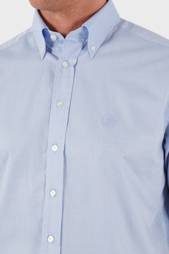 Etro % 100 Pamuk Regular Fit Düğmeli Yaka Erkek Gömlek MRIB0004 AV605 B0028 MAVİ - 6