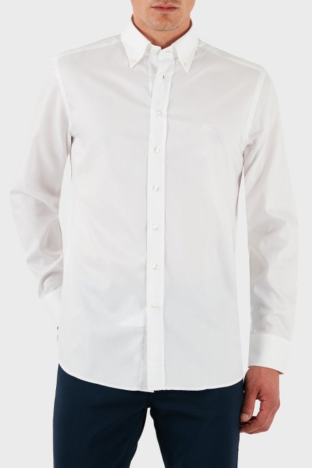 Etro % 100 Pamuk Regular Fit Düğmeli Yaka Erkek Gömlek MRIB0004 AV605 W0800 BEYAZ - 1
