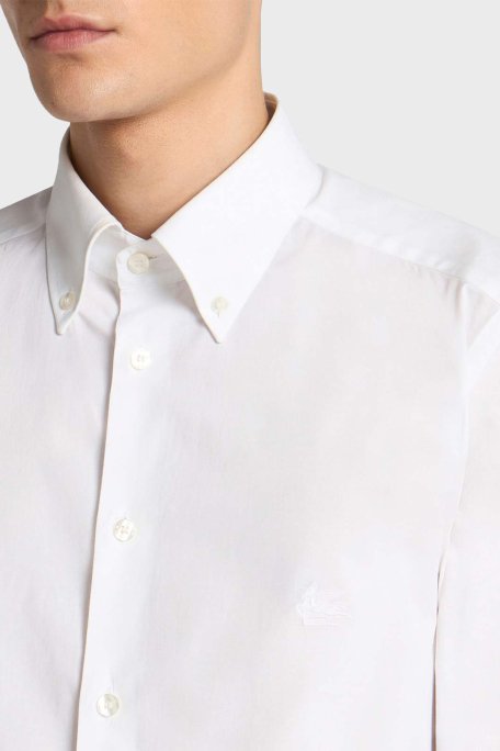 Etro % 100 Pamuk Regular Fit Düğmeli Yaka Erkek Gömlek MRIB0006 AV607 W0800 BEYAZ - 4