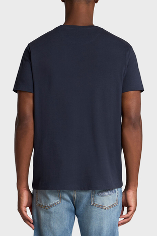 Etro - Etro % 100 Pamuk Regular Fit Logo Baskılı Erkek T Shirt MRMA0002 AK604 B3681 LACİVERT (1)