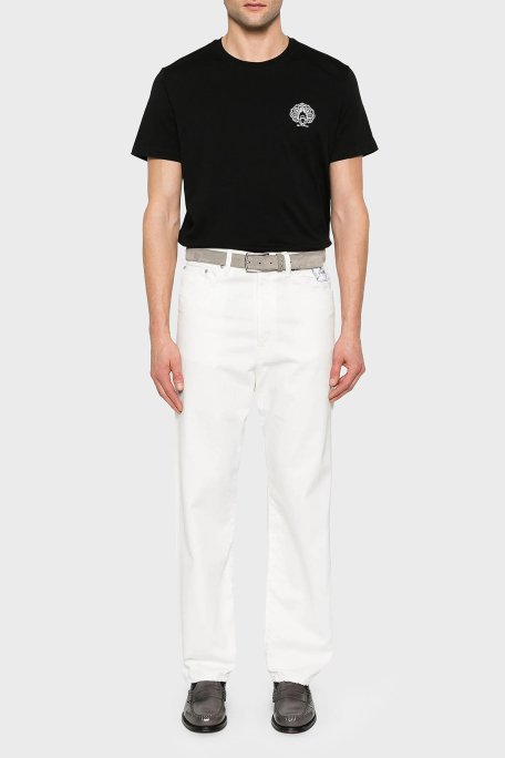 Etro % 100 Pamuk Regular Fit Logo Baskılı Erkek T Shirt MRMA0002 AK604 N0000 SİYAH - 1