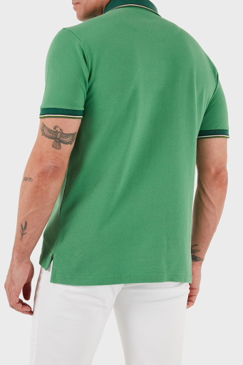 Etro % 100 Pamuk Regular Fit Şerit Detaylı Düğmeli Polo Yaka Erkek T Shirt MRMD0016 AJ266 V0931 YEŞİL - 3
