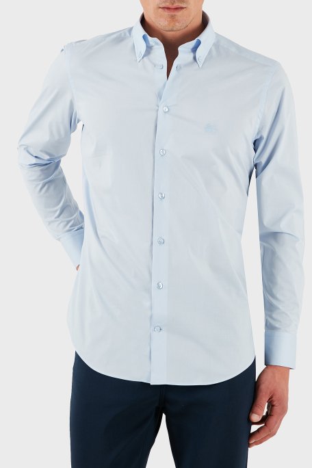 Etro Pamuklu Regular Fit Düğmeli Yaka Erkek Gömlek MRIB0006 AV607 B3033 MAVİ - 4