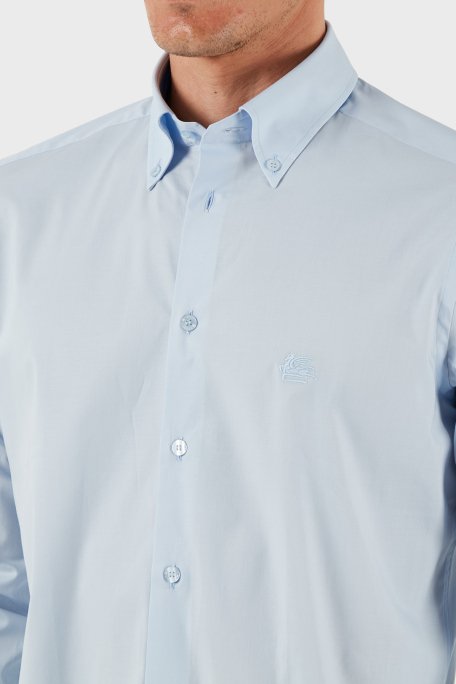 Etro Pamuklu Regular Fit Düğmeli Yaka Erkek Gömlek MRIB0006 AV607 B3033 MAVİ - 5