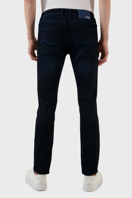 Exxe Normal Bel Slim Fit Pamuklu Jeans Erkek Kot Pantolon 629J012001 LACİVERT - 3