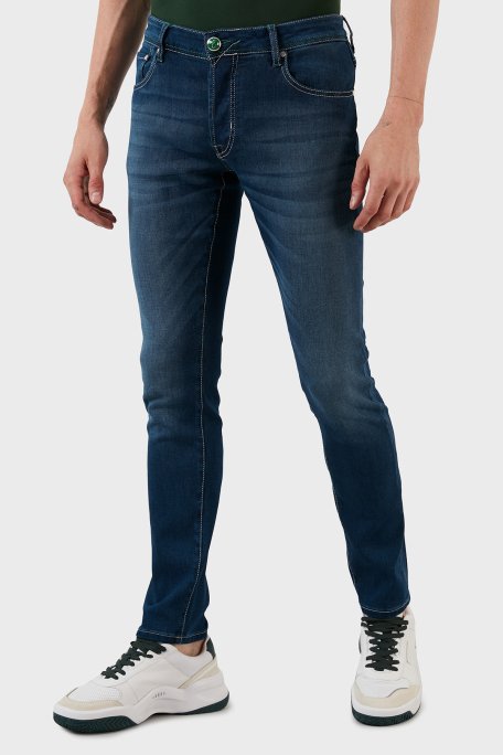 Exxe Pamuklu Normal Bel Slim Fit Jeans Erkek Kot Pantolon 629J018002 MAVİ - 2