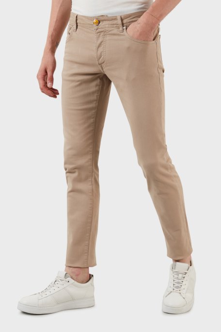 Exxe Pamuklu Normal Bel Slim Fit Jeans Erkek Kot Pantolon 629J018003 BEJ - 1