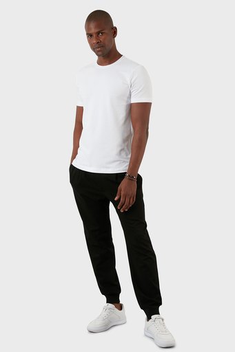 Exxe Pamuklu Regular Fit Bisiklet Yaka Basic Erkek T Shirt EXXEMODJ000B BEYAZ - 3