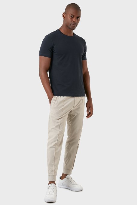 Exxe Pamuklu Regular Fit Bisiklet Yaka Basic Erkek T Shirt EXXEMODJ000B LACİVERT - 2