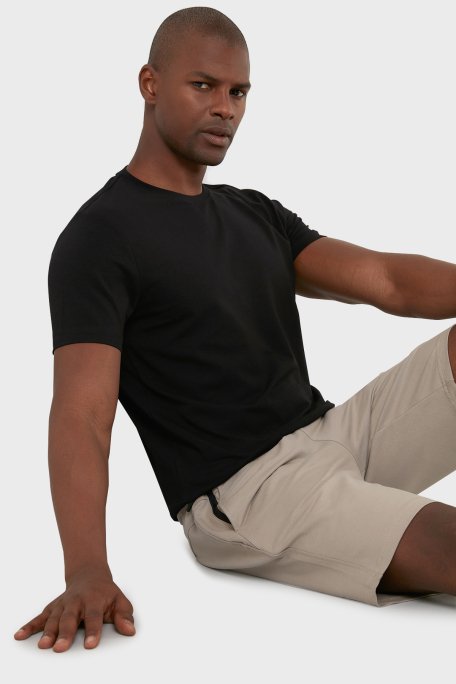 Exxe Pamuklu Regular Fit Bisiklet Yaka Basic Erkek T Shirt EXXEMODJ000B SİYAH - 1