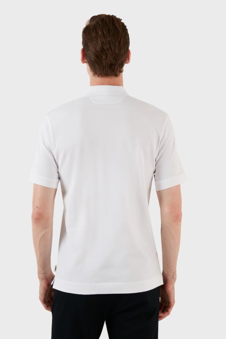 Exxe Pamuklu Regular Fit Düğme ve Fermuarlı T Shirt Erkek Polo EX601 BEYAZ - 5