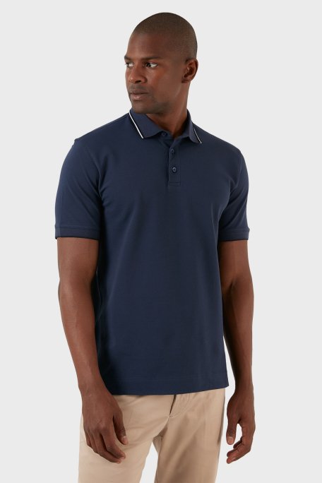 Exxe Pamuklu Regular Fit Düğmeli T Shirt Erkek Polo EX661 İNDİGO - 3