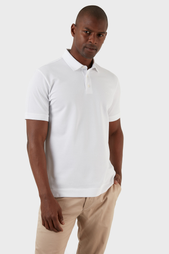 Exxe Pamuklu Regular Fit Düğmeli T Shirt Erkek Polo EX661D BEYAZ - 6