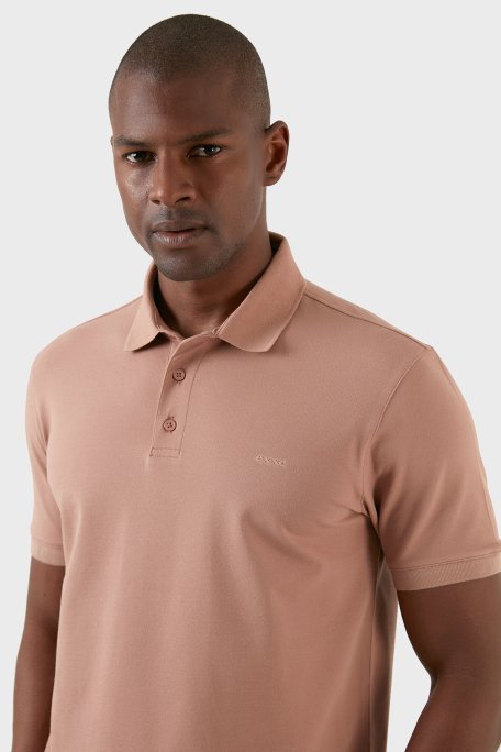 Exxe Pamuklu Regular Fit Düğmeli T Shirt Erkek Polo EX661D GÜL - 4