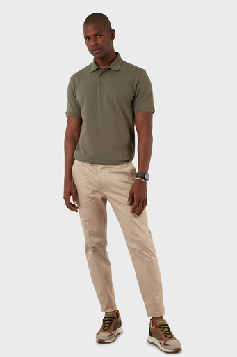 Exxe Pamuklu Regular Fit Düğmeli T Shirt Erkek Polo EX661D HAKİ - 3
