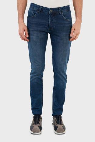 Exxe - Exxe Pamuklu Skinny Fit Dar Paça Jeans Erkek Kot Pantolon EX1002K005BARTEZ LACİVERT (1)