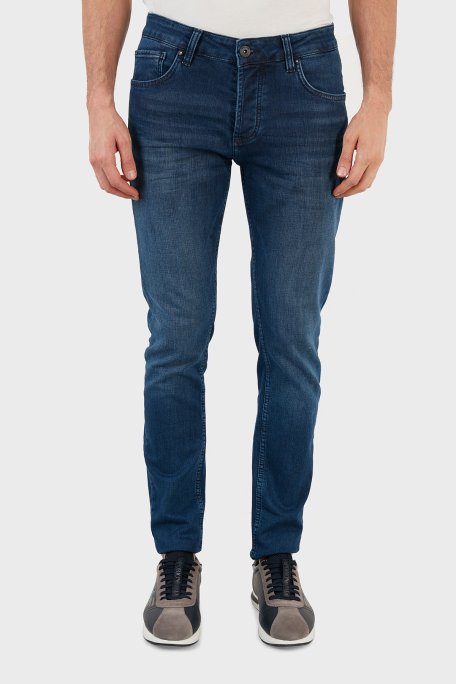 Exxe Pamuklu Skinny Fit Dar Paça Jeans Erkek Kot Pantolon EX1002K005BARTEZ LACİVERT - 2