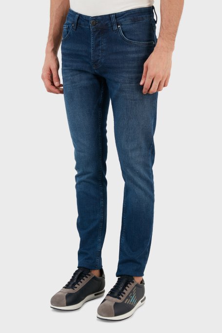Exxe Pamuklu Skinny Fit Dar Paça Jeans Erkek Kot Pantolon EX1002K005BARTEZ LACİVERT - 3