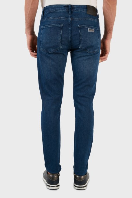 Exxe Pamuklu Skinny Fit Dar Paça Jeans Erkek Kot Pantolon EX1002K005BARTEZ LACİVERT - 5