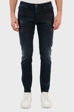 Exxe - Exxe Pamuklu Skinny Fit Dar Paça Jeans Erkek Kot Pantolon EX1002K007BARTEZ SİYAH (1)