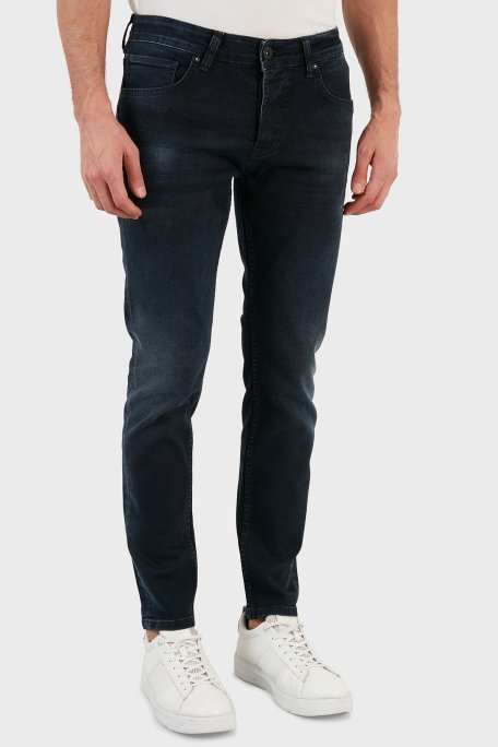 Exxe Pamuklu Skinny Fit Dar Paça Jeans Erkek Kot Pantolon EX1002K007BARTEZ SİYAH - 4