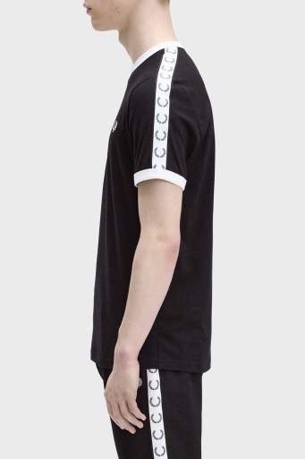 Fred Perry % 100 Pamuk Logo Baskılı Regular Fit Bisiklet Yaka Erkek T Shirt M4620 102 SİYAH - 2