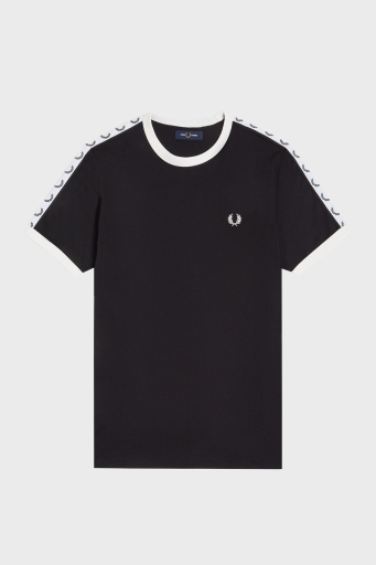Fred Perry % 100 Pamuk Logo Baskılı Regular Fit Bisiklet Yaka Erkek T Shirt M4620 102 SİYAH - 5