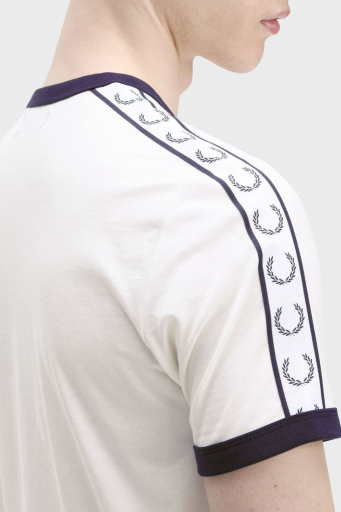 Fred Perry % 100 Pamuk Logo Baskılı Regular Fit Bisiklet Yaka Erkek T Shirt M4620 129 BEYAZ - 4