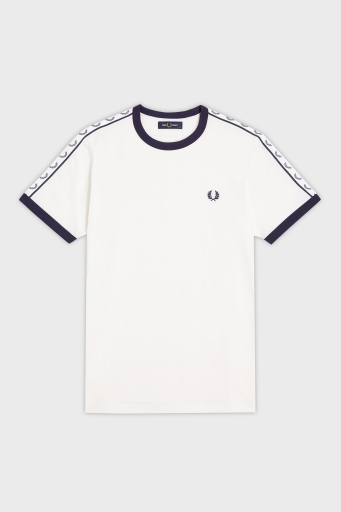 Fred Perry % 100 Pamuk Logo Baskılı Regular Fit Bisiklet Yaka Erkek T Shirt M4620 129 BEYAZ - 6