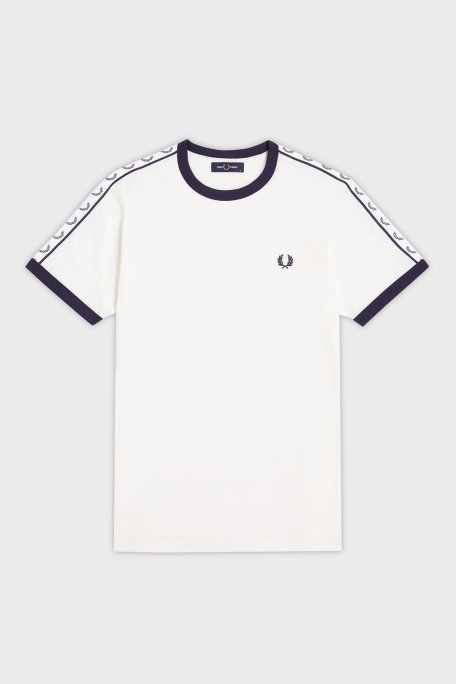 Fred Perry % 100 Pamuk Logo Baskılı Regular Fit Bisiklet Yaka Erkek T Shirt M4620 129 BEYAZ - 6