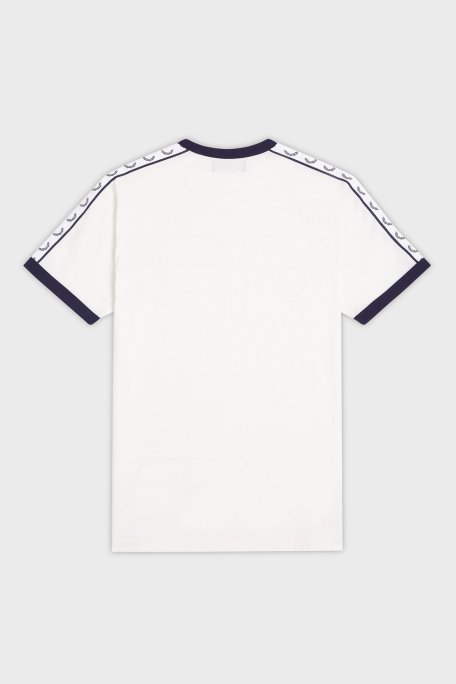 Fred Perry % 100 Pamuk Logo Baskılı Regular Fit Bisiklet Yaka Erkek T Shirt M4620 129 BEYAZ - 7